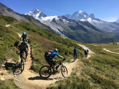 enduro riding at le Tour in the Chamonix valley